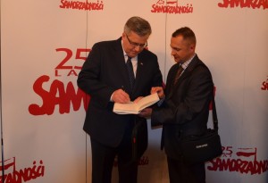 Prezydent Bronisław Komorowski i Dariusz Przytuła
