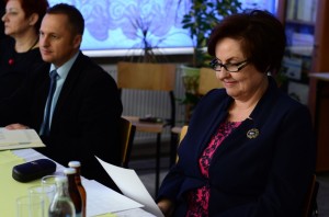 Poseł Renata Butryn i Dariusz Przytuła - inicjator wprowadzenia w Stalowej Woli Budżetu Obywatelskiego